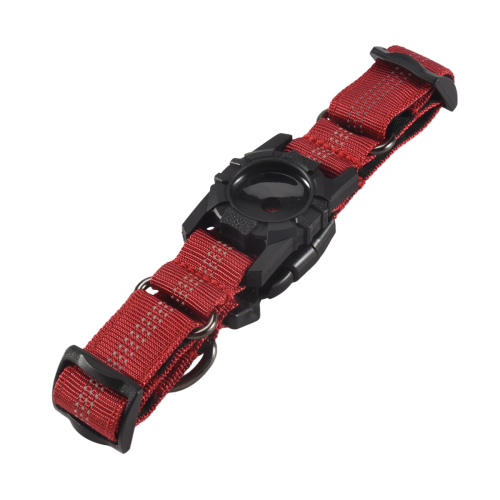 Collier réfléchissant pour chien Airtags - Réglable et robuste - Rouge 2