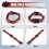 Collier réfléchissant pour chien Airtags - Réglable et robuste - Rouge 9