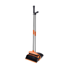 Besen- und Kehrschaufel-Set, Set für Zuhause, mit 52 Zoll langem Griff, Kombi-Stand