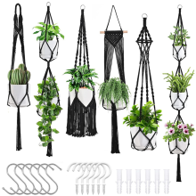 Colgadores de plantas, paquete de 6, para plantas de interior, con kit de colgadores, maceteros Macromay hechos a mano.