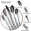 20-Piece Set, Stainless Steel Silverware Cutlery Set for 4, Pattern Design, Includes Dinner Knives 5