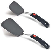 Flexible Silicone Spatula Turner, 600F Heat Resistant Set for Nonstick Cookware, Kitchen Tools