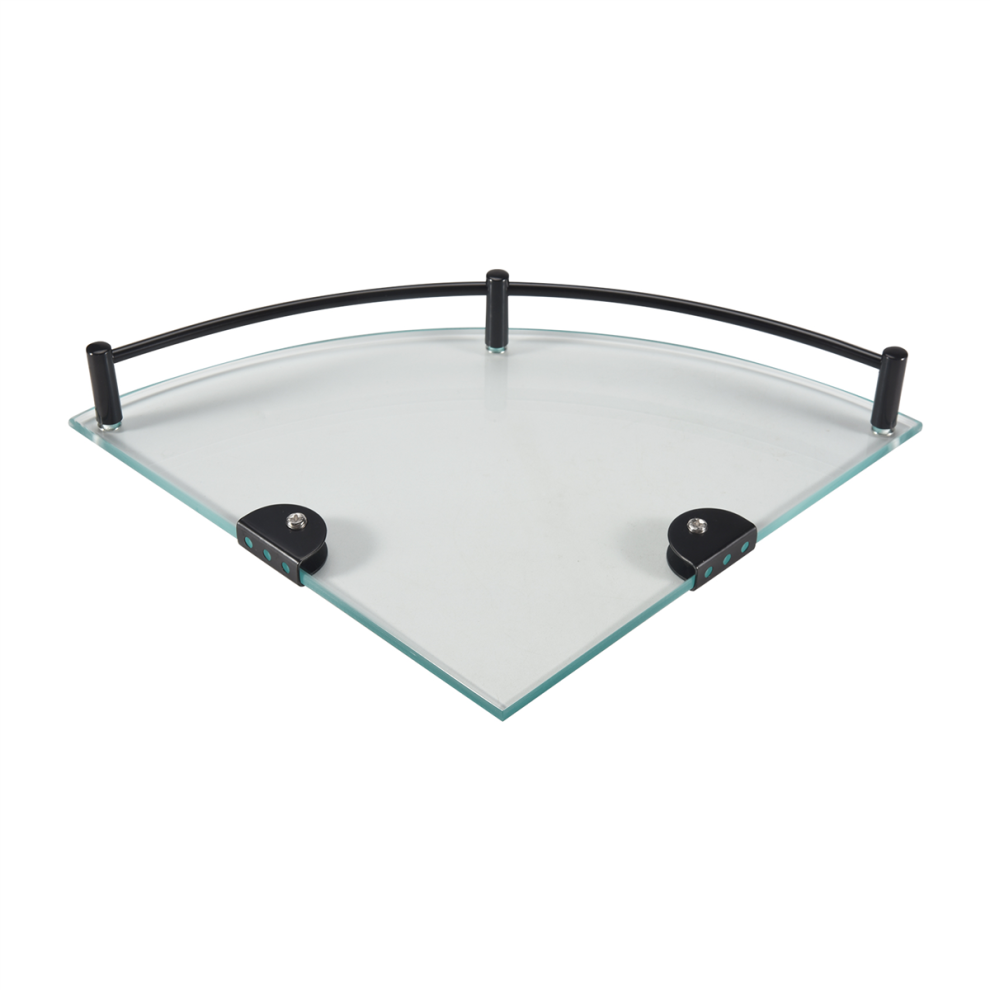 Bathroom Shelves, Glass Corner Shelf Wall Mounted ,Tempered For Storing Shower Gel/Soap-A Exogio