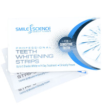 Smile Science teeth Whitening Strips, Whitening Strips for Sensitive Teeth, Peroxide Free Whitening Strips