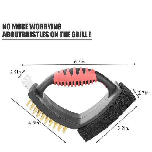 Brosse de nettoyage multifonction 3 en 1 pour barbecue 1