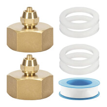 3/4 Zoll auf 1/4 Zoll Schlauchadapter Garten Messing Bewässerung 2er-Pack mit Unterlegscheibengummis