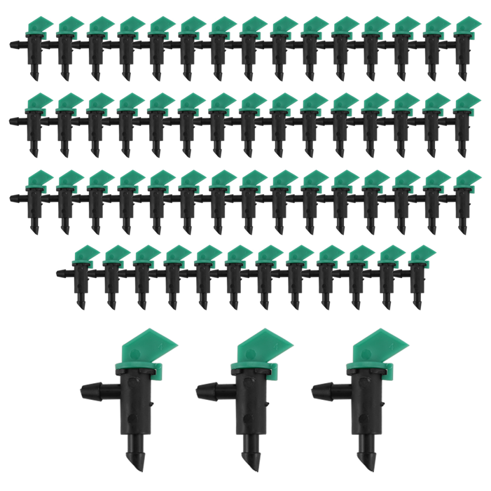 Exogio 60 Pieces 4Gph Removable Drip Sprinkler Irrigation Emitter Garden Flag Dripper, For Trees And Shrubs