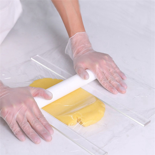 2Pcs Acrylic Biscuit Cake Rolling Tool Balance Ruler Fondant Icing Thickness Smoother Baking A 2