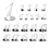 Table Numbers Wedding Acrylic for Stands (Silver) 3