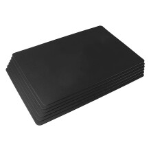 Tischsets, PU-Leder, Weihnachts-Tischsets, schwarz, 6er-Set, waschbar, wasserdicht, 45 x 30 cm