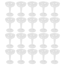 Neu Kunststoff Champagner Flöten Einweg-20Pcs Klare Gläser für Partys Tasse