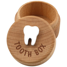 Zahnfee-Box, 3D-geschnitztes Holz-Souvenir, heruntergefallenes Andenken, Aufbewahrungsgeschenk für Jungen oder Mädchen
