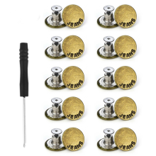 Confezione da 100 bottoni per jeans di ricambio da 17 mm, accessori rimovibili