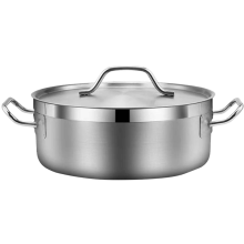 Olla caliente de acero inoxidable con tapa, ideal para sopa espesa doméstica, ideal para cocinas de inducción.