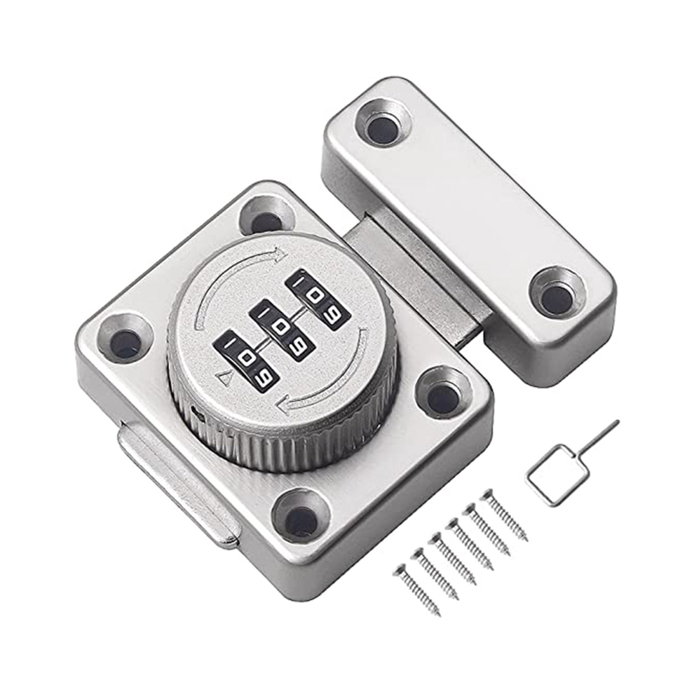 Mechanical Keyless Cabinet Lock, Swivel Drawer Lock Combination Latch File (Silver) 4852799935980