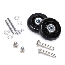 Roulettes de rechange pour valises 60 mm x 18 mm, roulettes pivotantes en caoutchouc, kits de réparation de roulements, 1 lot de 2