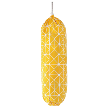 Porta sacchetti di plastica, dispenser per generi alimentari pieghevole e lavabile, organizer per la spesa (giallo)