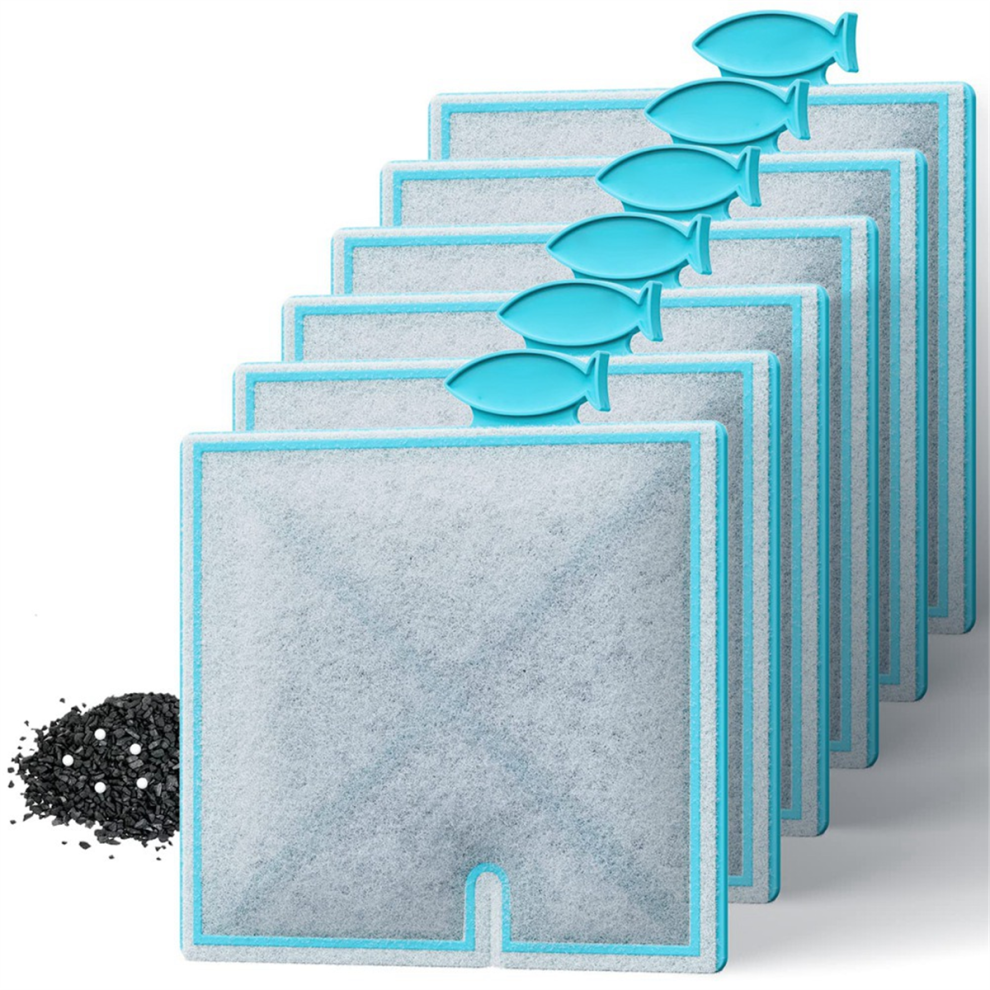 6Pcs Suitable for Fish Tank Aquarium Filter Replacement Activated Carbon Elements(M)