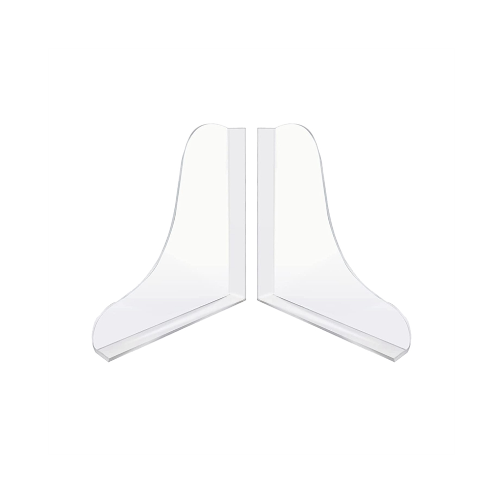 Bathtub Corner Splash Guard, Acrylic Guard Shower Bathroom Guards, 2Pcs Transparent 4852799940182