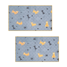 2 piezas de forros para jaulas de cobayas, absorbentes, reutilizables, lavables, impermeables, para cachorros, color gris
