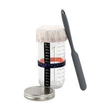 Luftdichtes Glasgefäß für Sauerteig, natürliche Gärung, mit Deckel und Waage, Teig-Set