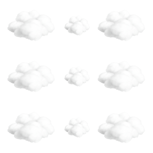 9PCS Clouds Decorations for Ceiling, Cotton Simulation Hanging Cloud Decoration, 3D Artificial Props 2