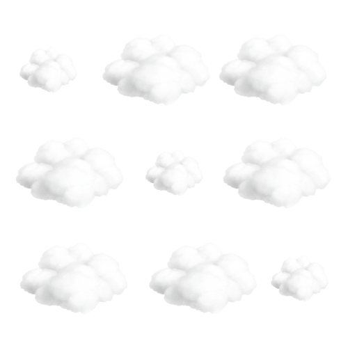 9PCS Clouds Decorations for Ceiling, Cotton Simulation Hanging Cloud Decoration, 3D Artificial Props 1