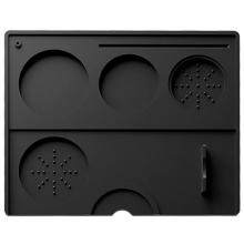 Almohadilla de silicona para prensar café expreso, estación de prensado para barra de herramientas, accesorio negro