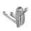Swivel Hook Solid Metal Foldable Towel Hook, Arm Swing Triple Coat Hanger, Wall-Mounted 11