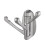Swivel Hook Solid Metal Foldable Towel Hook, Arm Swing Triple Coat Hanger, Wall-Mounted 1