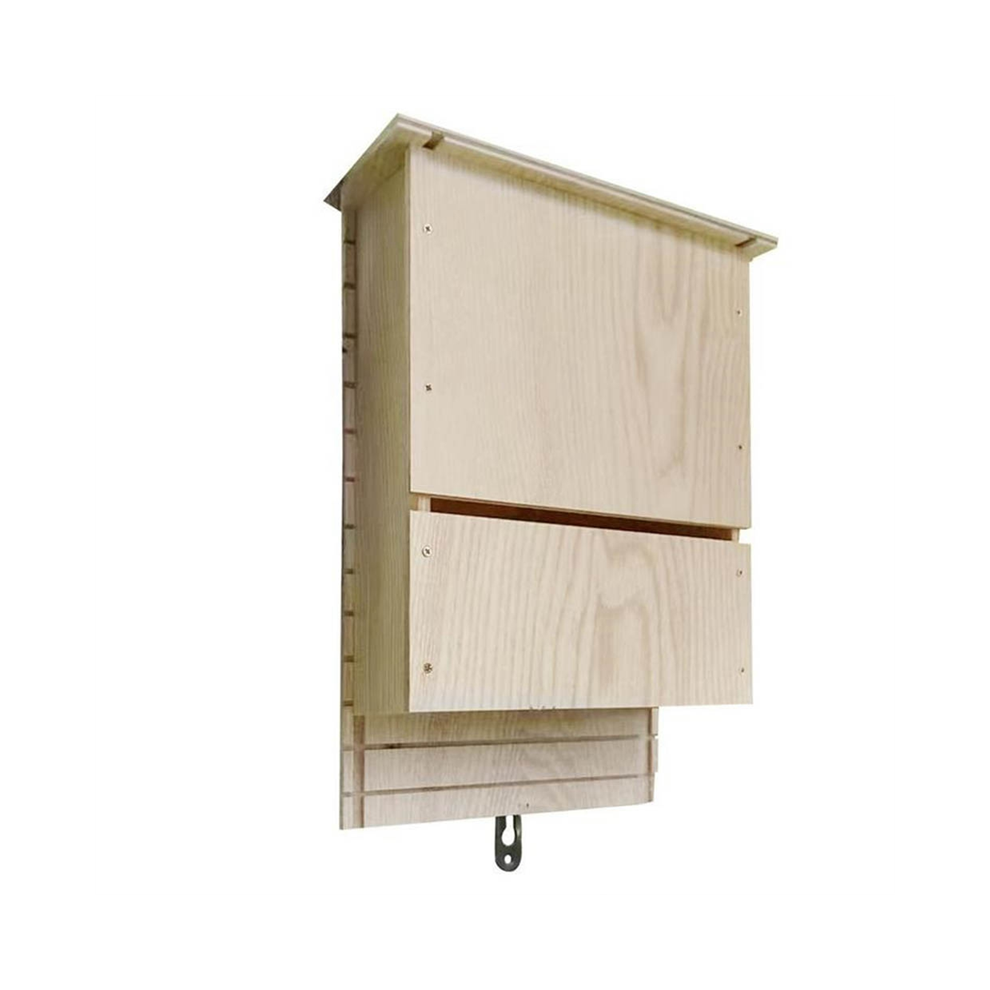 Large Outdoor Bat House, Huge Wooden Box, Weatherproof, Untreated Spiral Shelter, Garden Accessories A Exogio