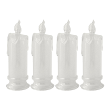 4 candele LED senza fiamma, candele a colonna LED in saldo, batteria inclusa, decorazione per Halloween e Natale