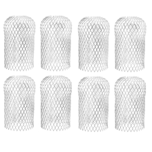 8 pezzi di protezioni per grondaie - Protezione per pluviali in alluminio, griglie filtranti espandibili, 12 x 17 cm