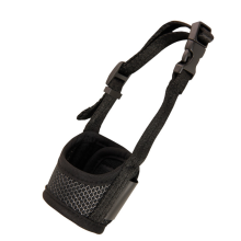 Museruola per cani, impedisce morsi, abbai e masticazioni. Museruola regolabile in tessuto morbido traspirante a rete. Consente di ansimare 18-24 cm.