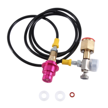 Tubo adattatore CO2 con manometro da 2000 psi per DUO/TERRA/ART a connessione rapida per bombole più grandi, bombole gassate
