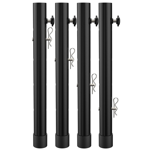 Table Leg Extenders for Folding Tables Straight/Bent Leg, Extensions, Heights Adjustable Risers - 4PCS