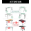 Table Leg Extenders for Folding Tables Straight/Bent Leg, Extensions, Heights Adjustable Risers - 4PCS 3