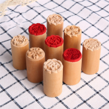 Holz Mooncake Briefmarken Hand Druck Kuchen Maker Form Traditionellen Chinesischen Mond Manuelle Runde
