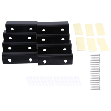 Étagère murale noire pour disques vinyles, lot de 8, support mural en acrylique
