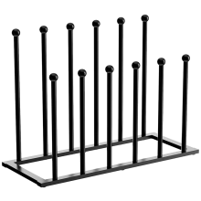 Free Standing Shoe Racks Black Metal Boot Rack, Organizer for Dorm Room,Closet,Patio Outdoor, 6 Pairs