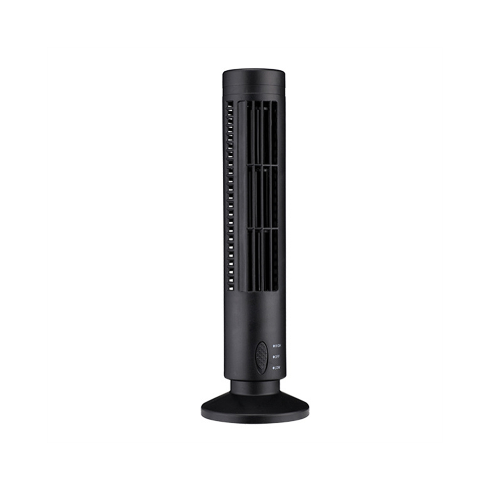 New Usb Tower Fan Bladeless Electric Mini Vertical Air Conditioner, Standing Black 4852799963396