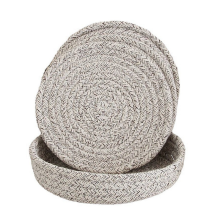 Juego de almohadillas aislantes del calor, agarraderas, salvamanteles de hilo de algodón para platos calientes,