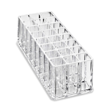 Organisateur de voyage en acrylique pour parfums de beauté, 24 espaces, transparent, grand conteneur de rangement