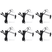 6er-Pack wasserdichte Ausweishüllen, transparente Sporthülle/Hülle mit Lanyards für Ausweise und Schlüssel, Karten/Schließfach, Trockenbox