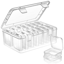 Kleine Aufbewahrungsbox mit Deckel, Kunststoff, durchsichtiger Behälter, leerer Mini-Organizer für Gegenstände