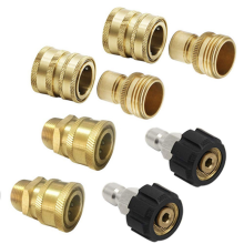 Juego de 8 adaptadores para hidrolavadora, kit de desconexión rápida, conexión giratoria M22 a 3/8 de pulgada, liberación de 3/4