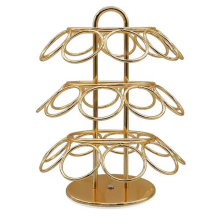 Soporte de carrusel para cápsulas de café con 27 posiciones para tarjetas - Organizador de café de metal giratorio de 360 grados para