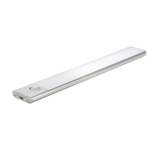 Lámpara LED inalámbrica inteligente con detección humana, luz ultrafina, tira magnética USB para armario de pared.