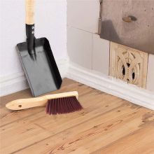 Kaminbürsten-Set, Silikonhandschuhe, Kaminschaufel und -bürste, Holzgriffe, Kohlekamin-Werkzeug-Set für Zuhause