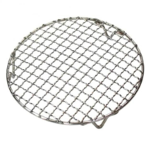 Rejilla de acero inoxidable para barbacoa, antiadherente, redonda, con patas, para hornear